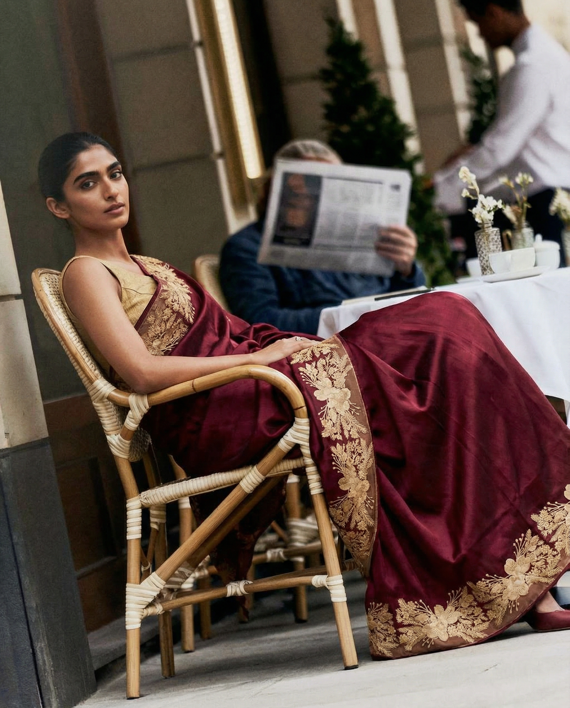 Wine Banaras with Border