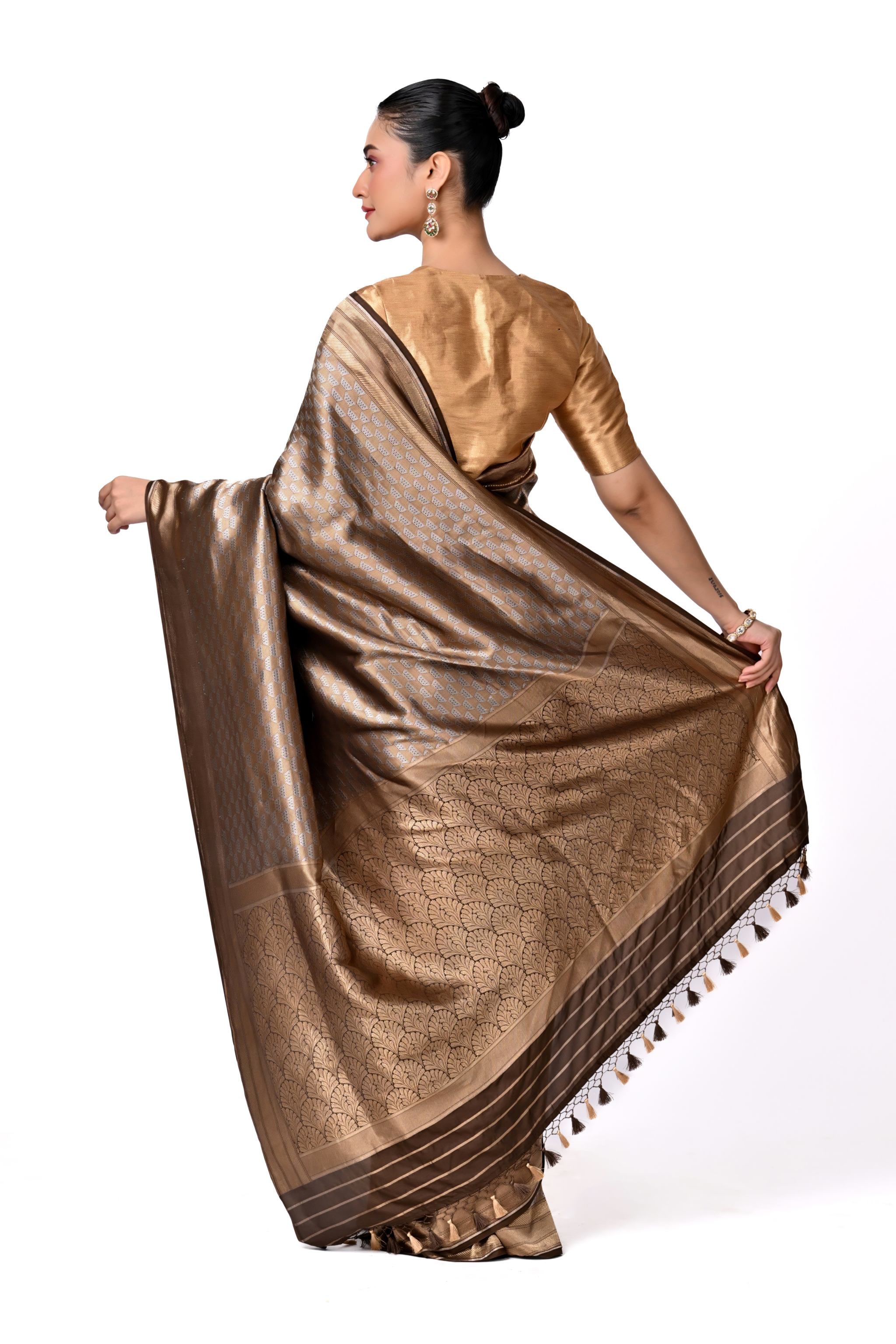 Gold & Silver Brocade Saree