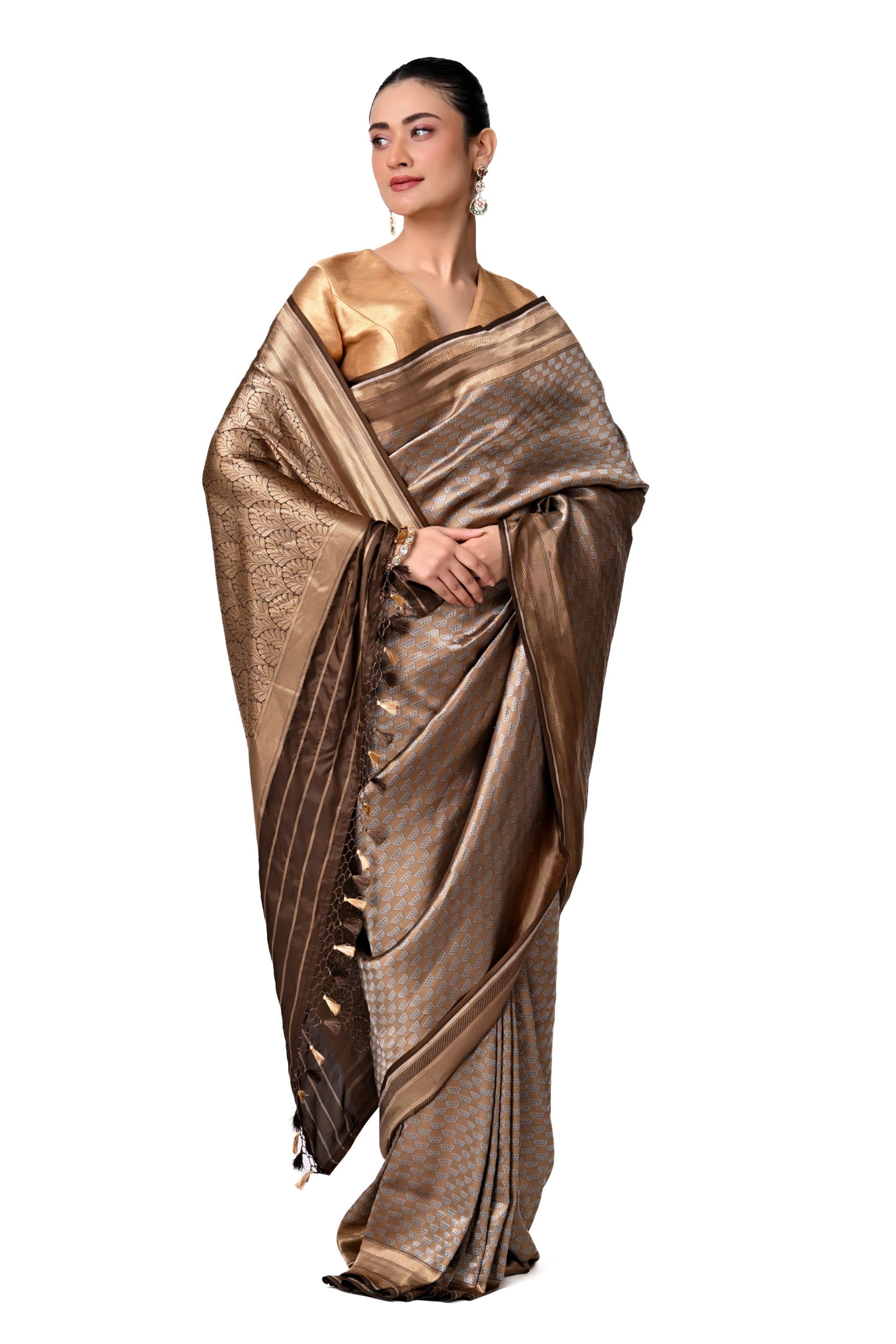 Gold & Silver Brocade Saree