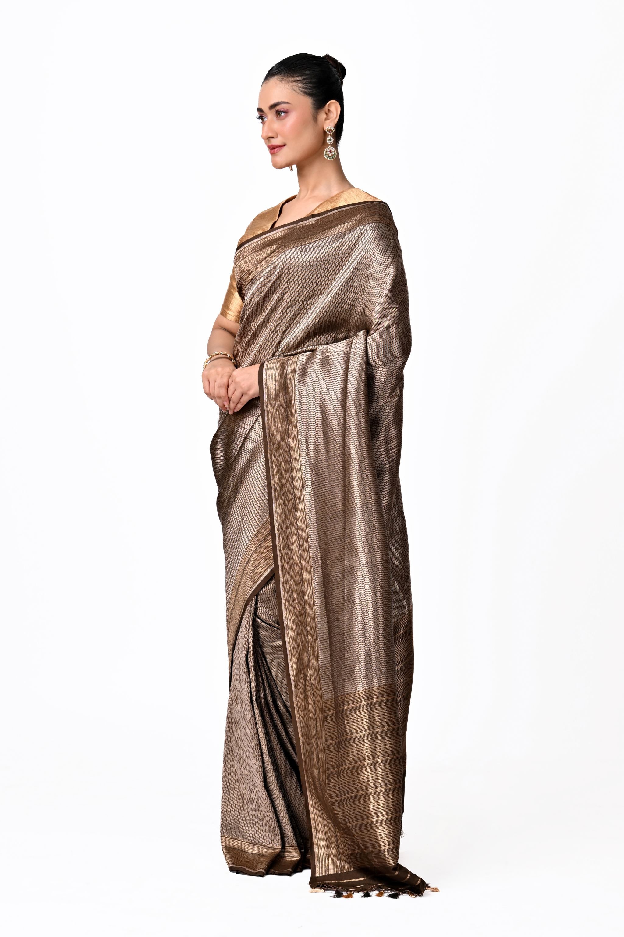 Gold & Silver Brocade Saree