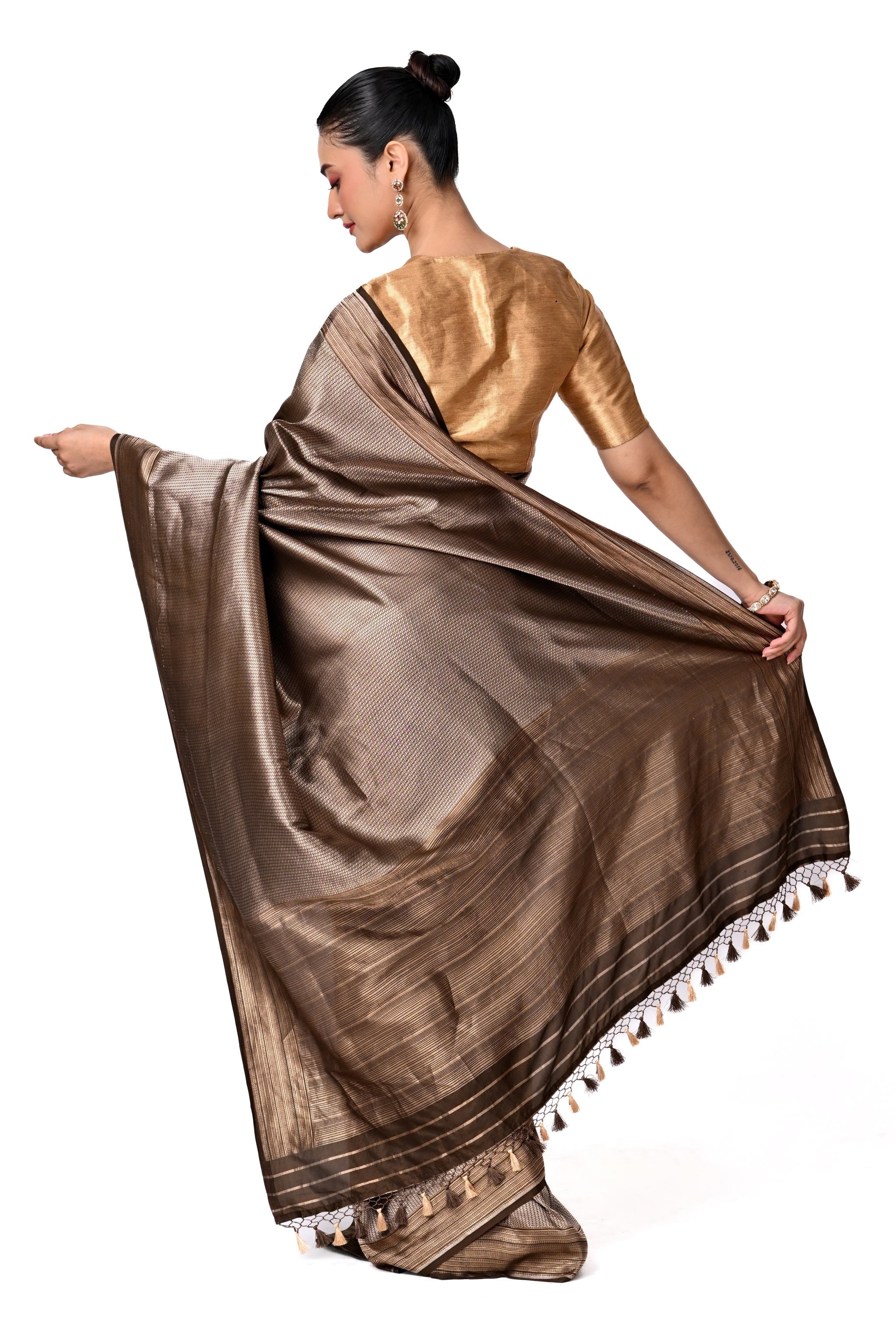 Gold & Silver Brocade Saree