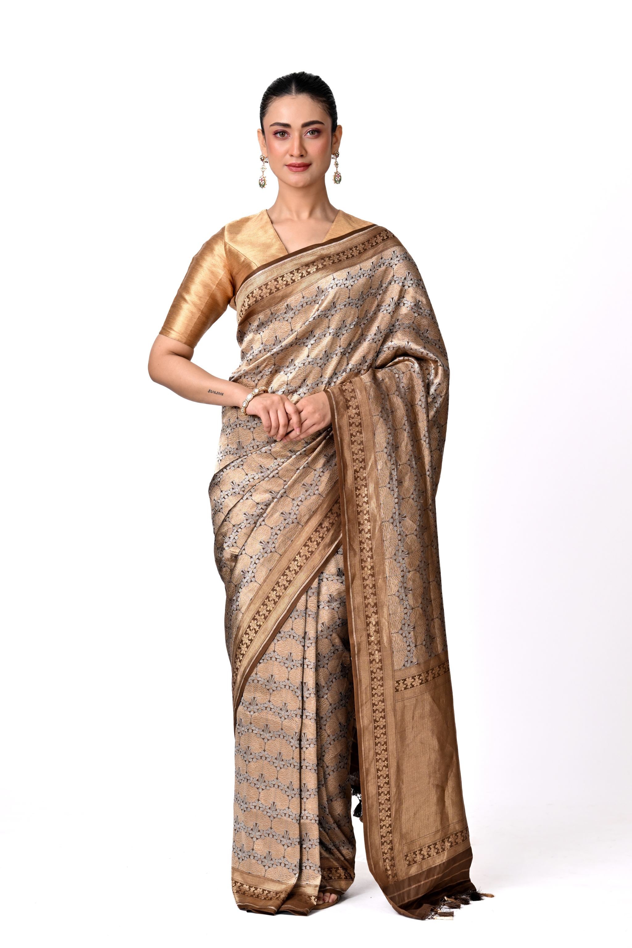 Gold & Silver Brocade Saree