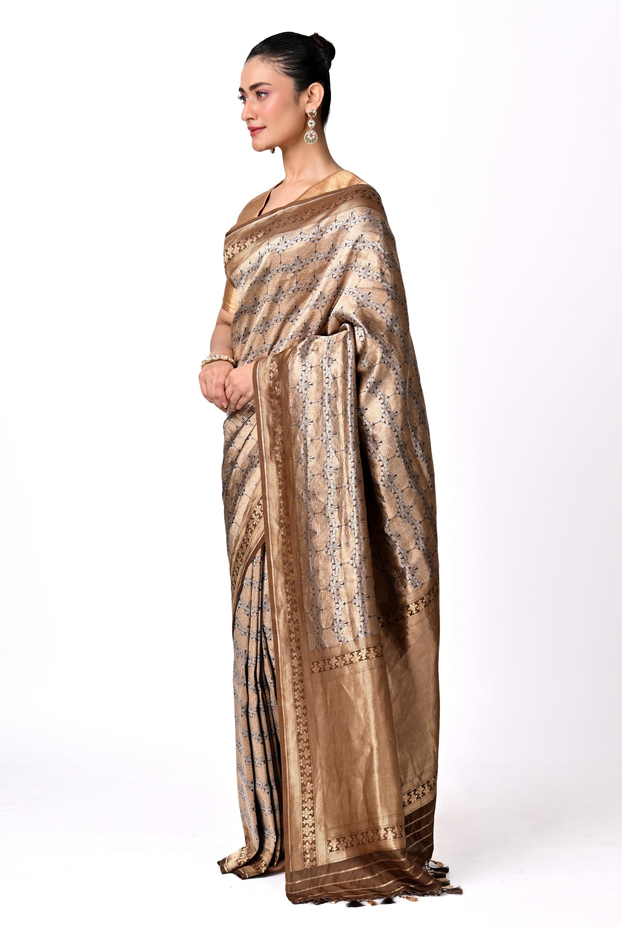 Gold & Silver Brocade Saree