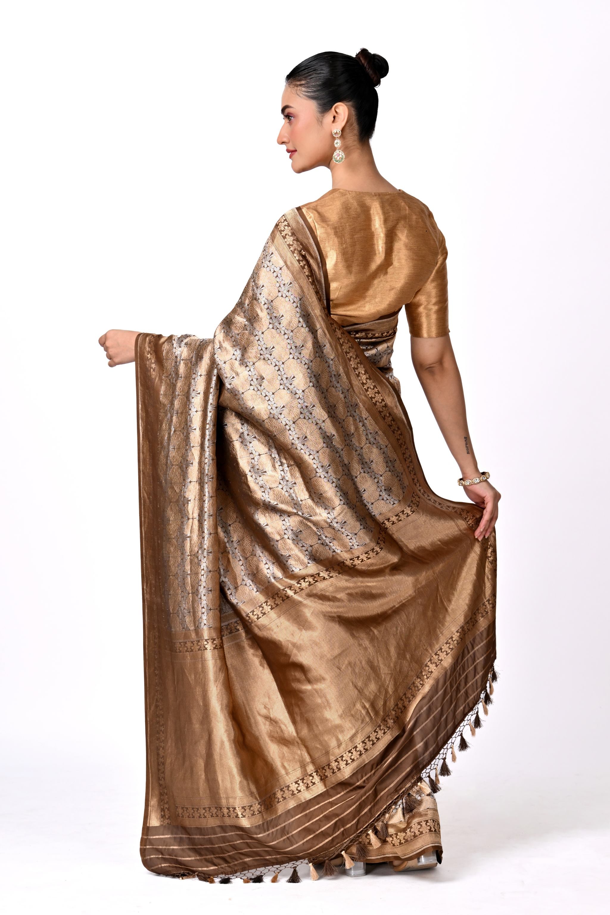 Gold & Silver Brocade Saree