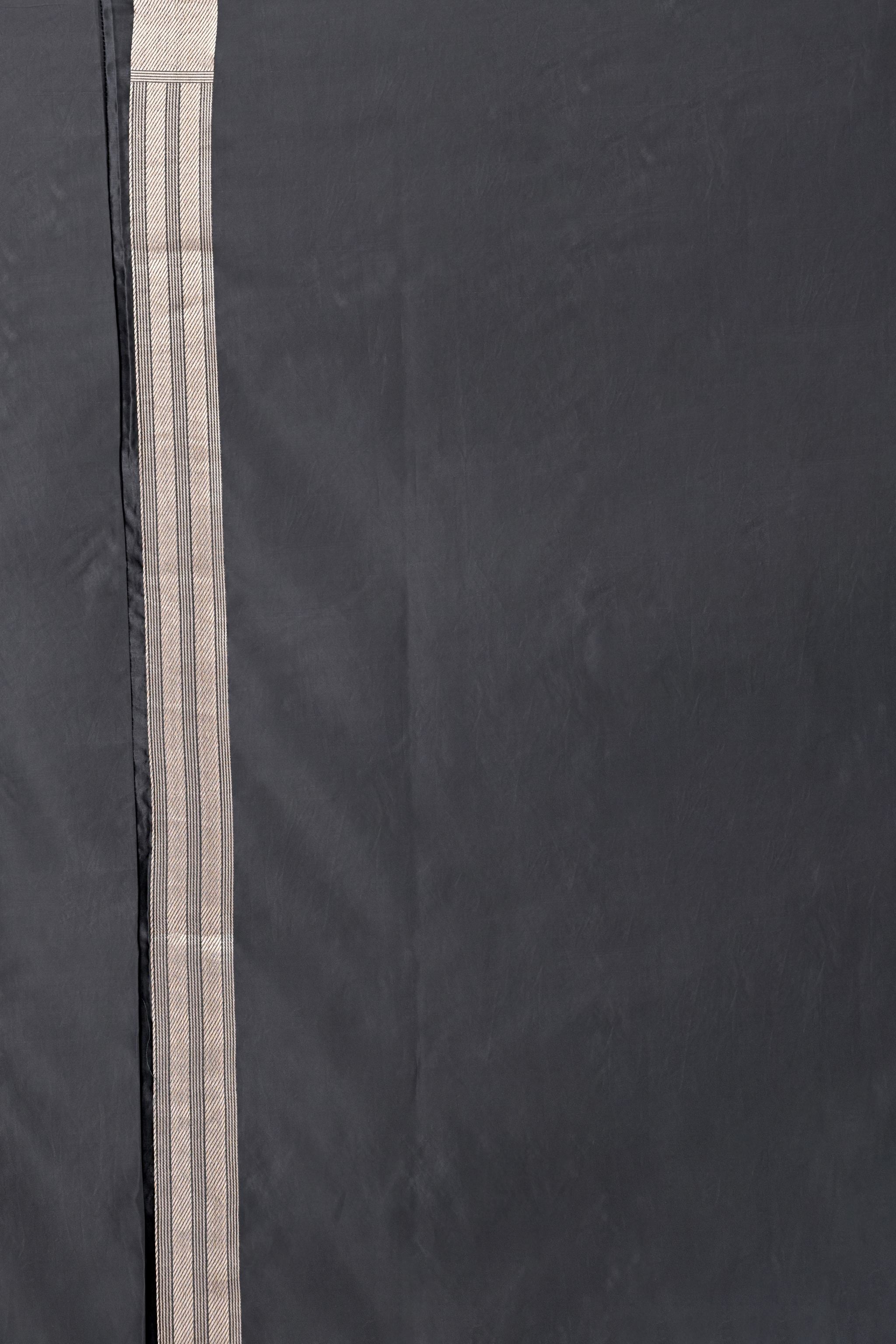 Black & Silver Brocade Saree