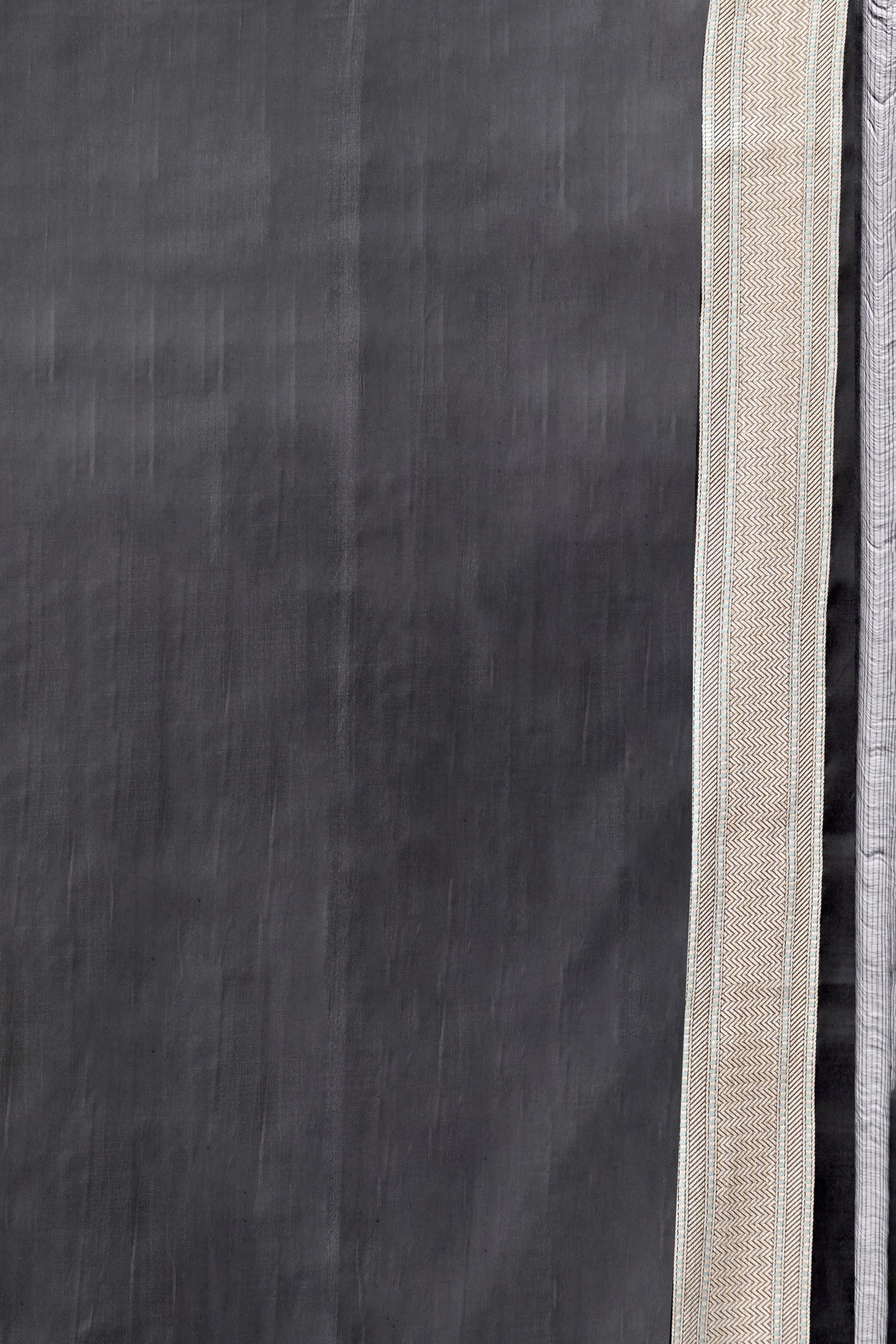 Silver & Black Twill Buta Design