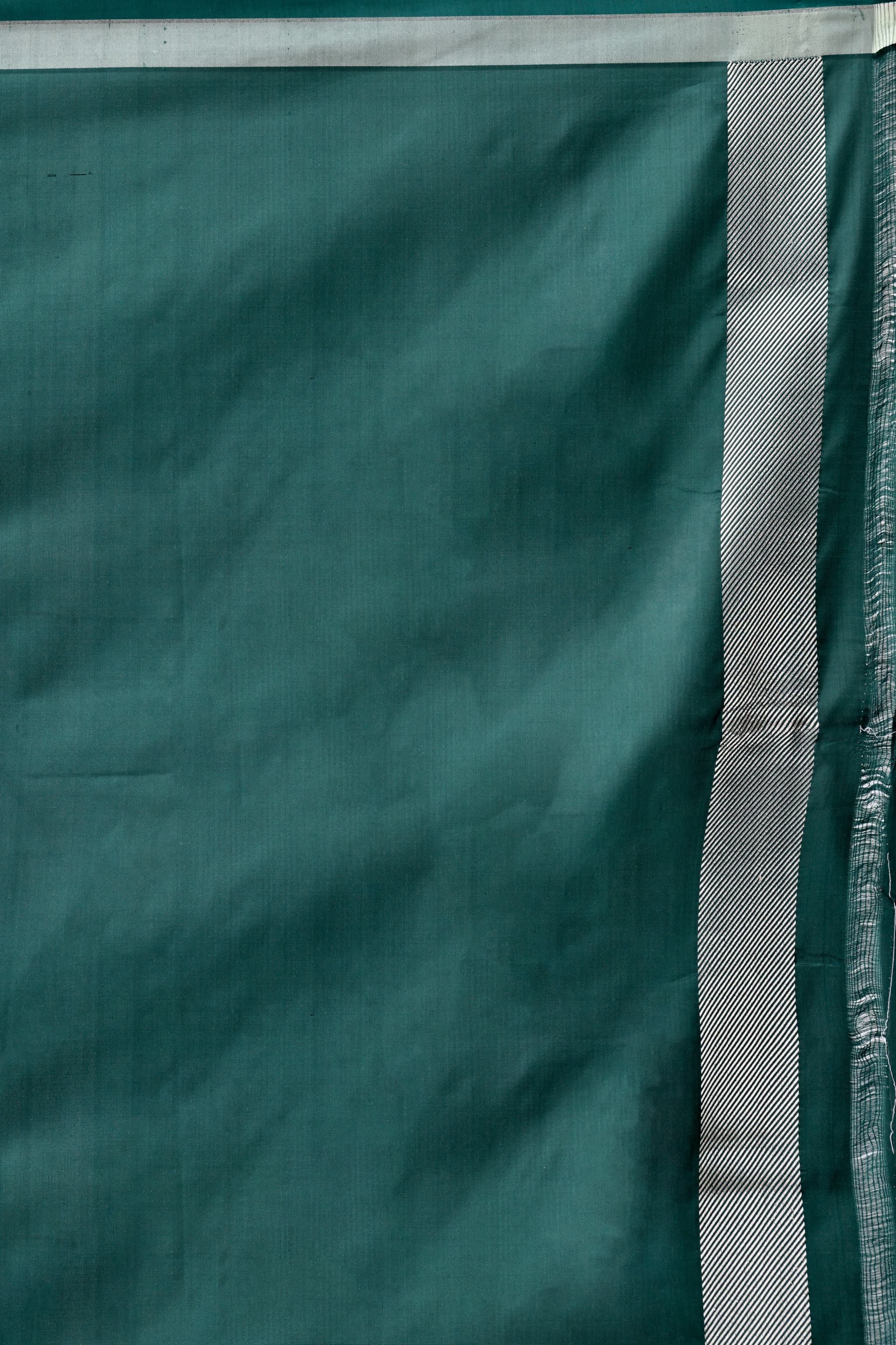 Dark Green Pure Katan Silk Saree