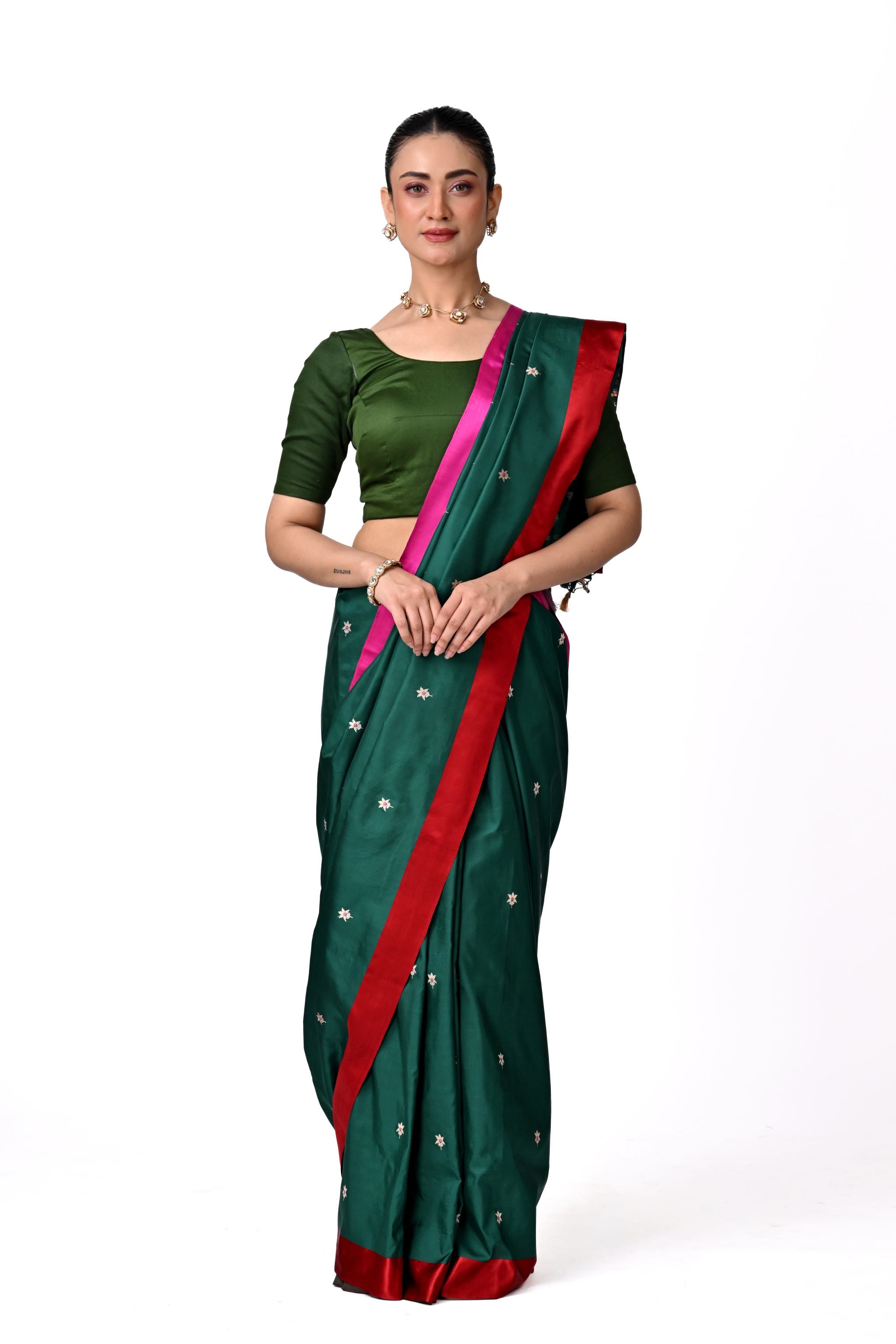 Green Pure Katan Silk