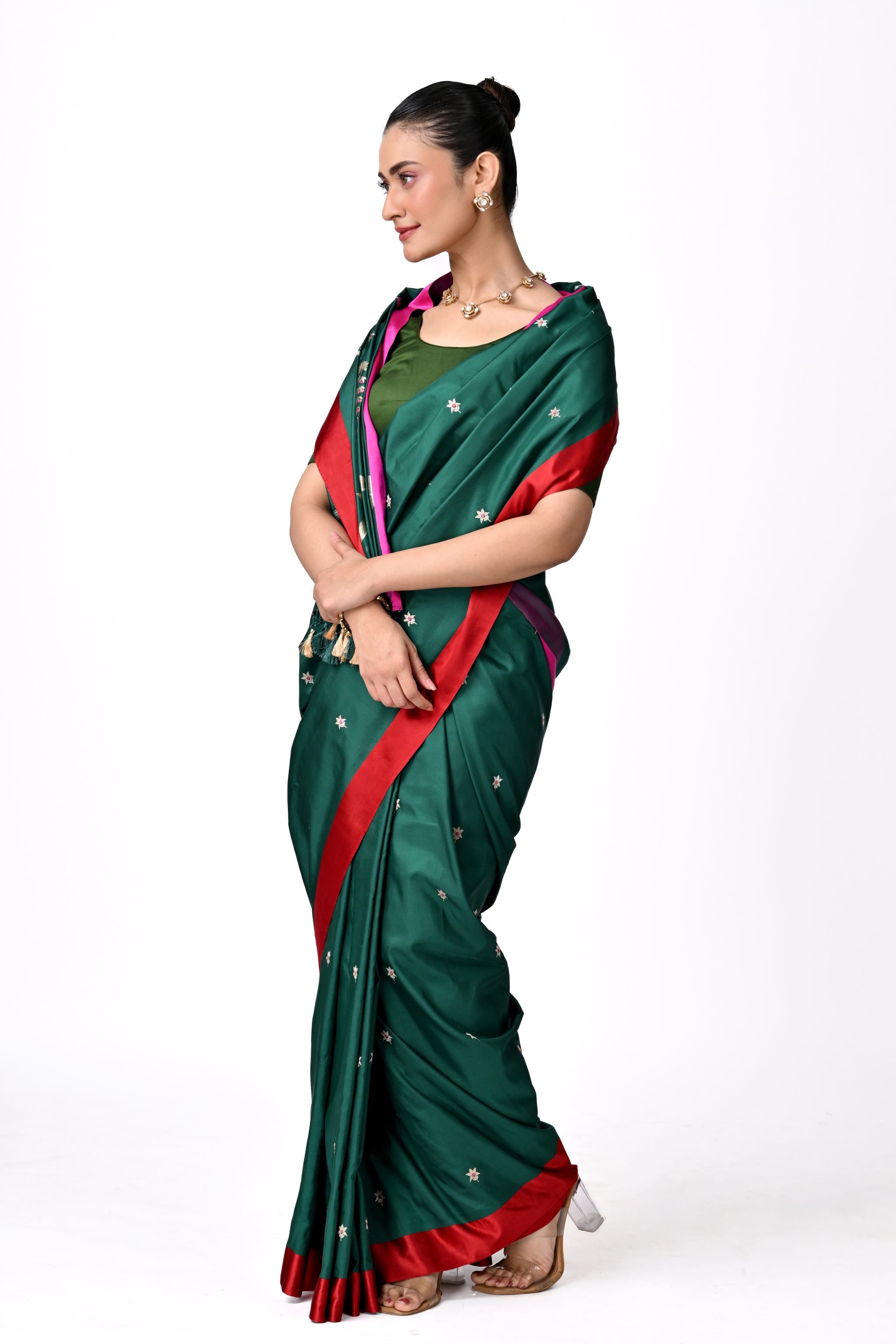 Green Pure Katan Silk
