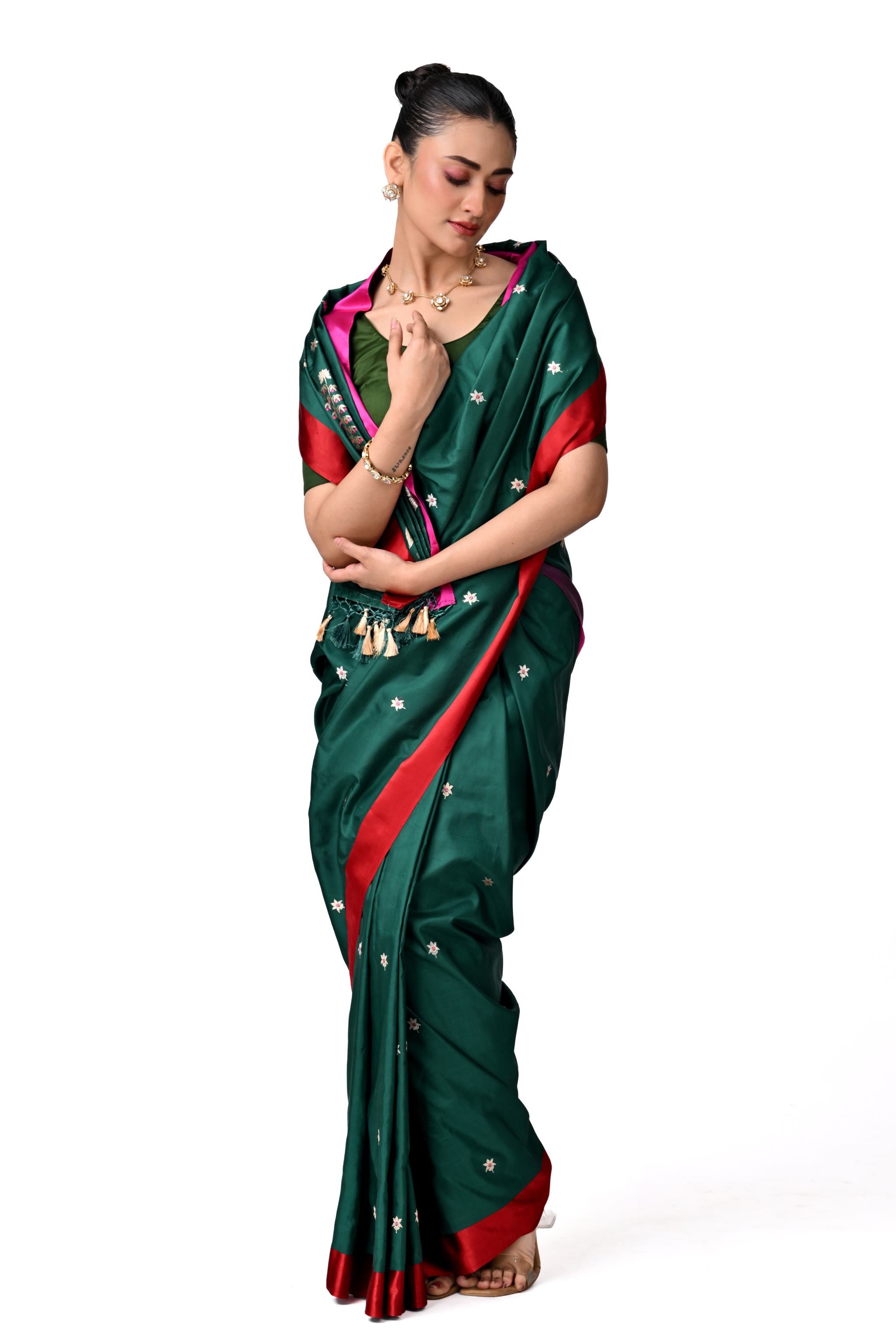 Green Pure Katan Silk