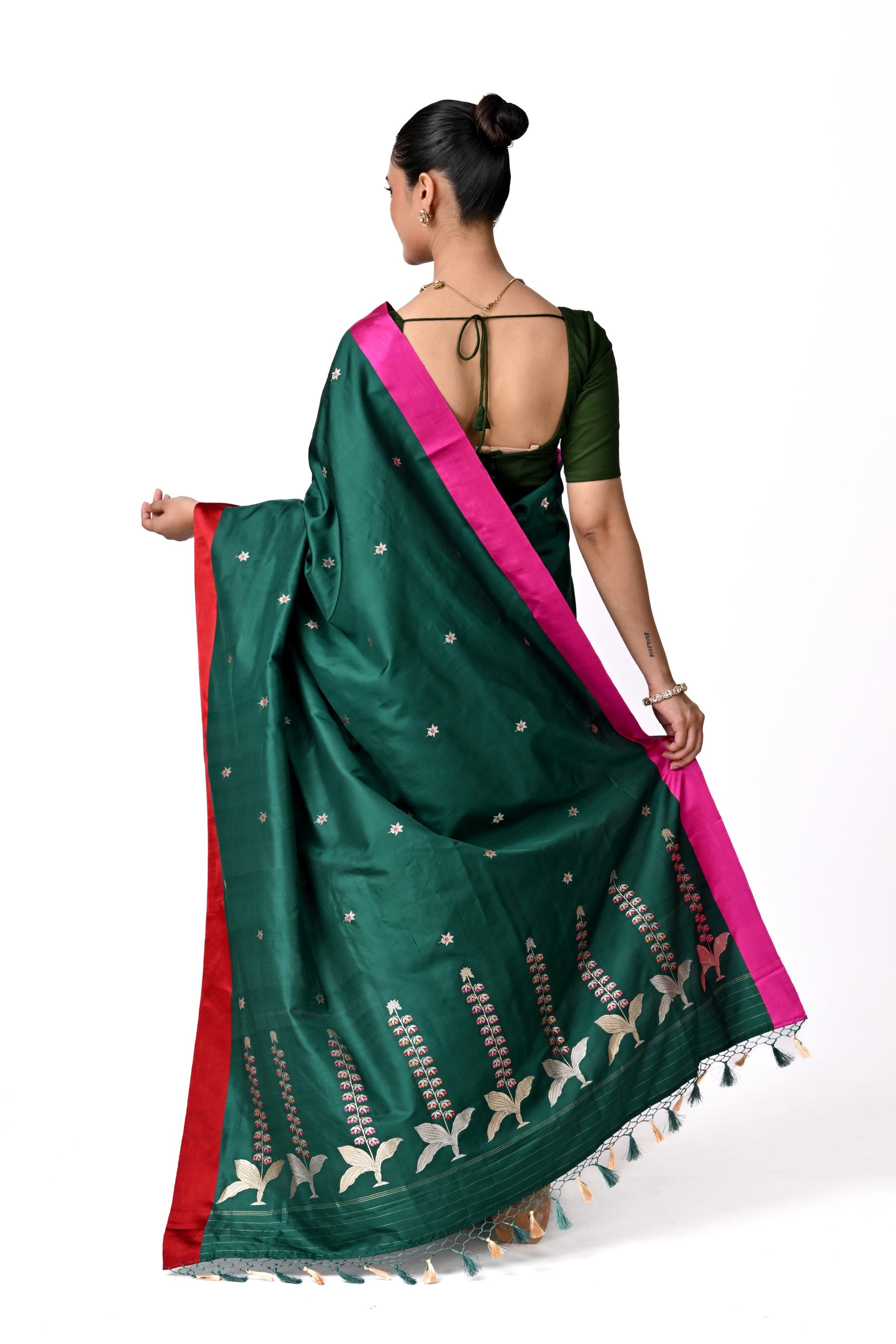 Green Pure Katan Silk
