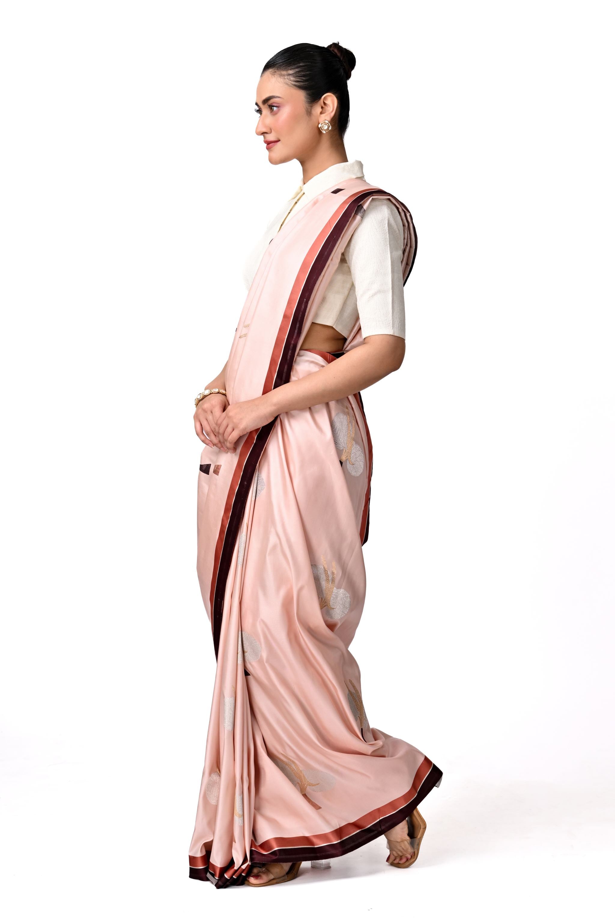 Peach Pure Katan Silk Heritage Collection