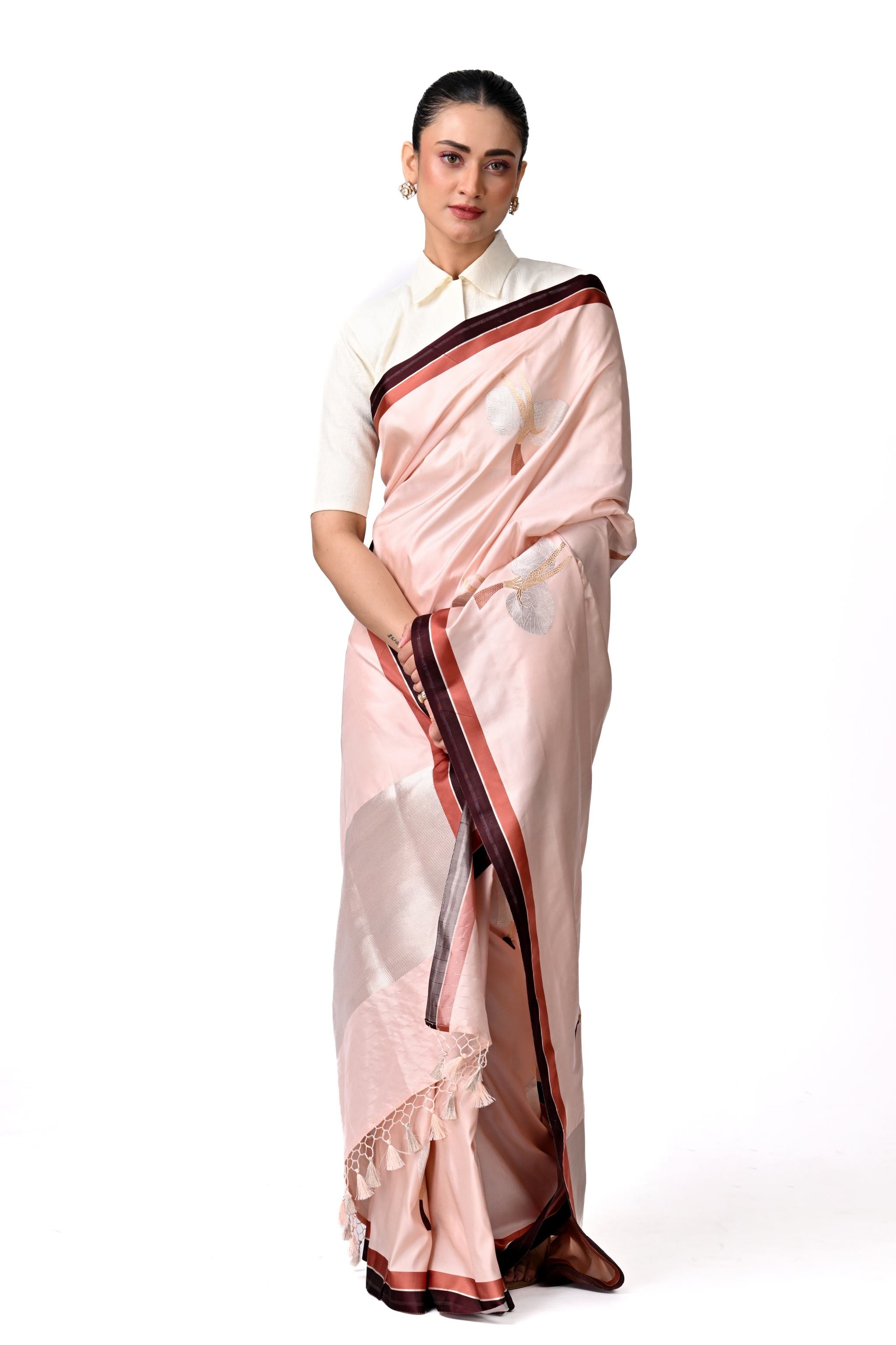 Peach Pure Katan Silk Heritage Collection