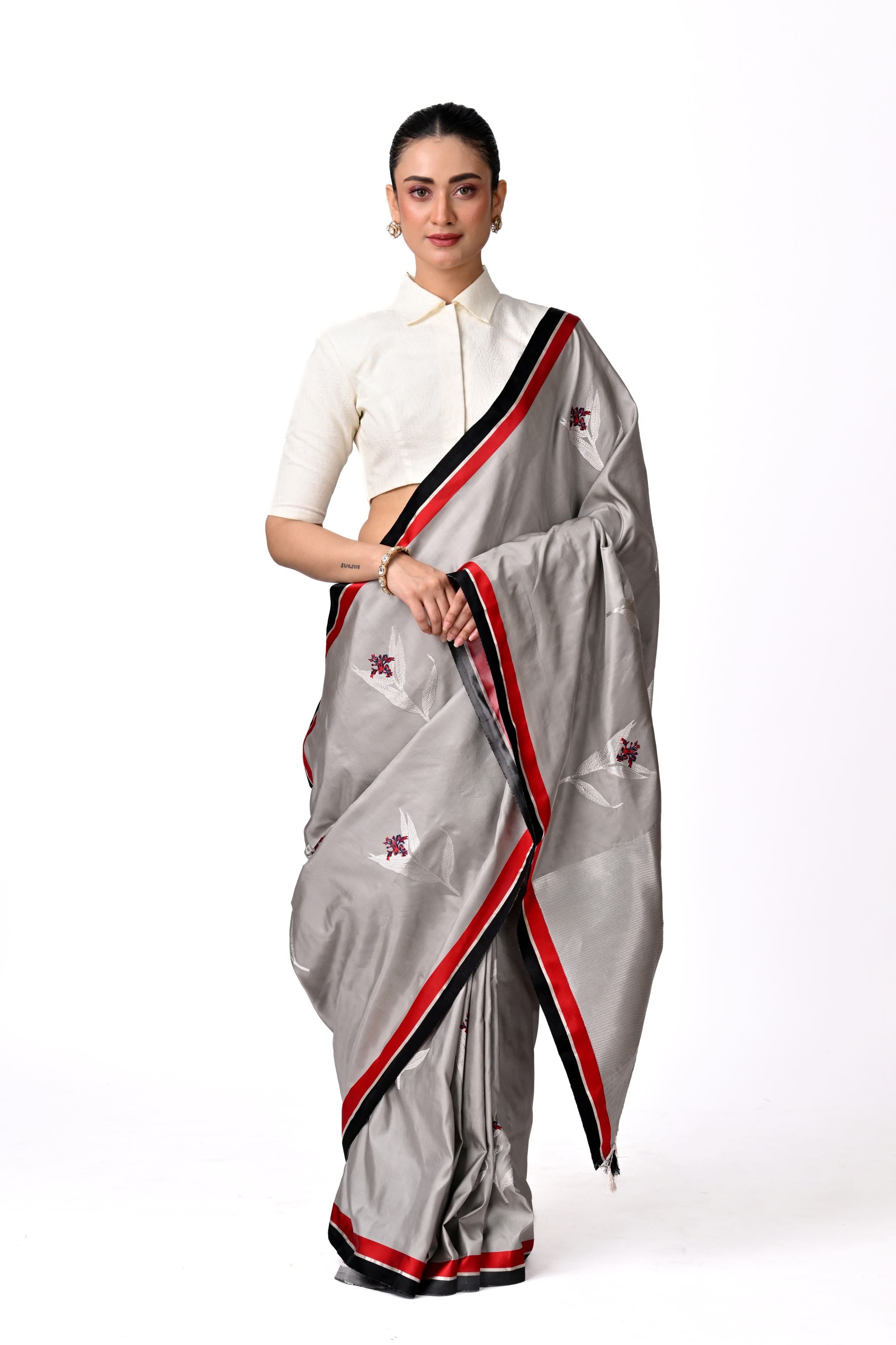 Steel Grey Pure Katan Silk