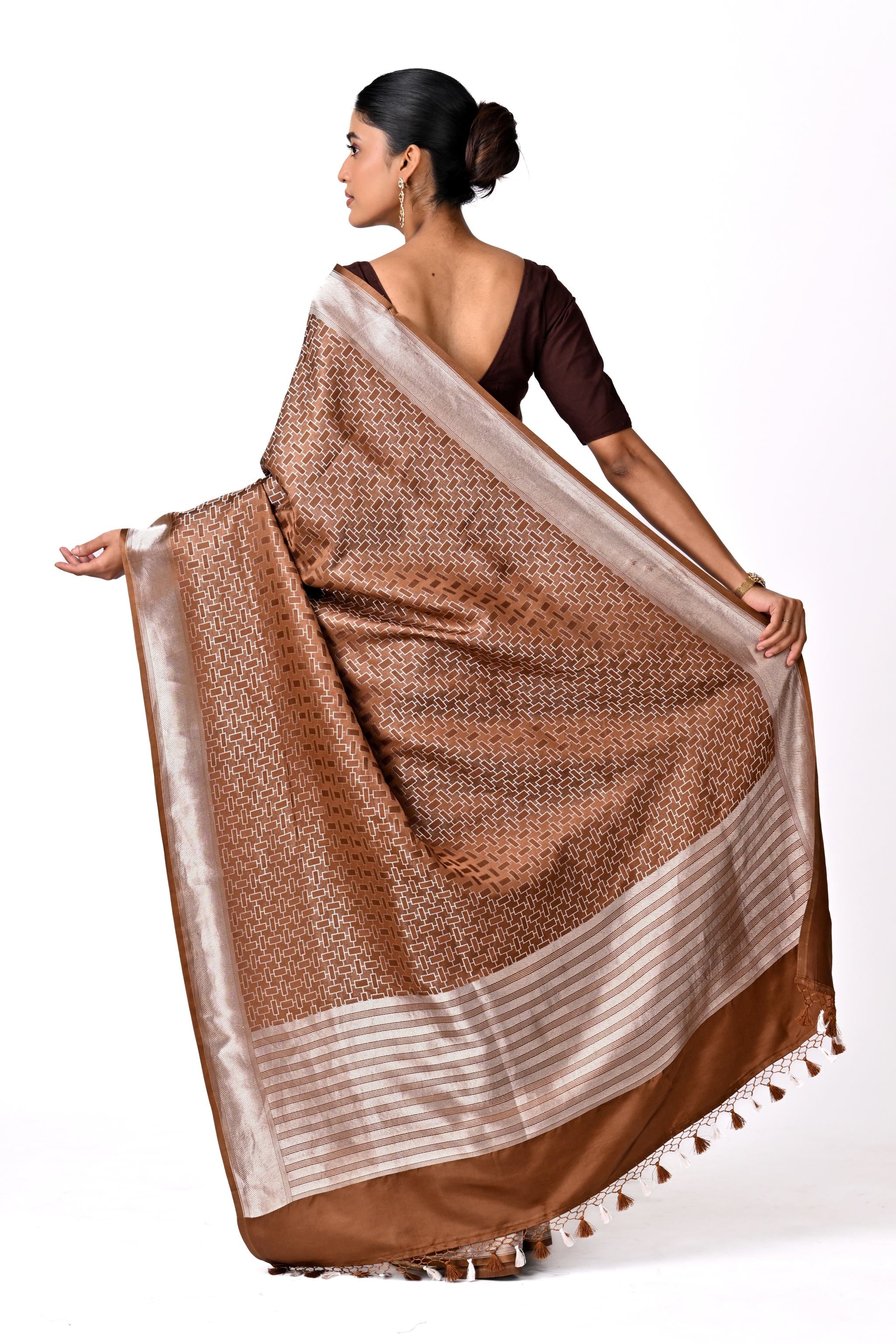 Copper-Brown Pure Katan Silk