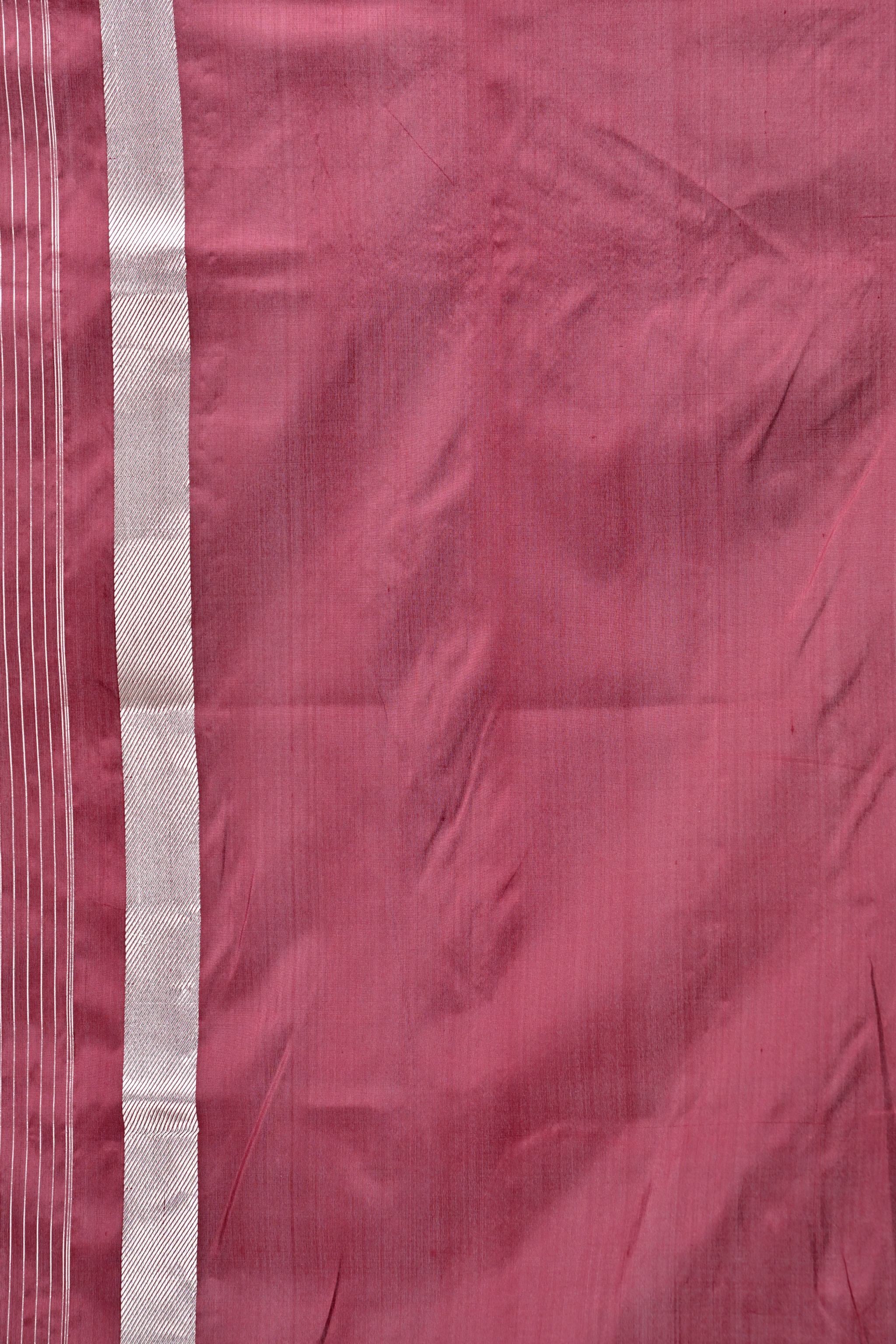 Maroon Saree with Silver Buta