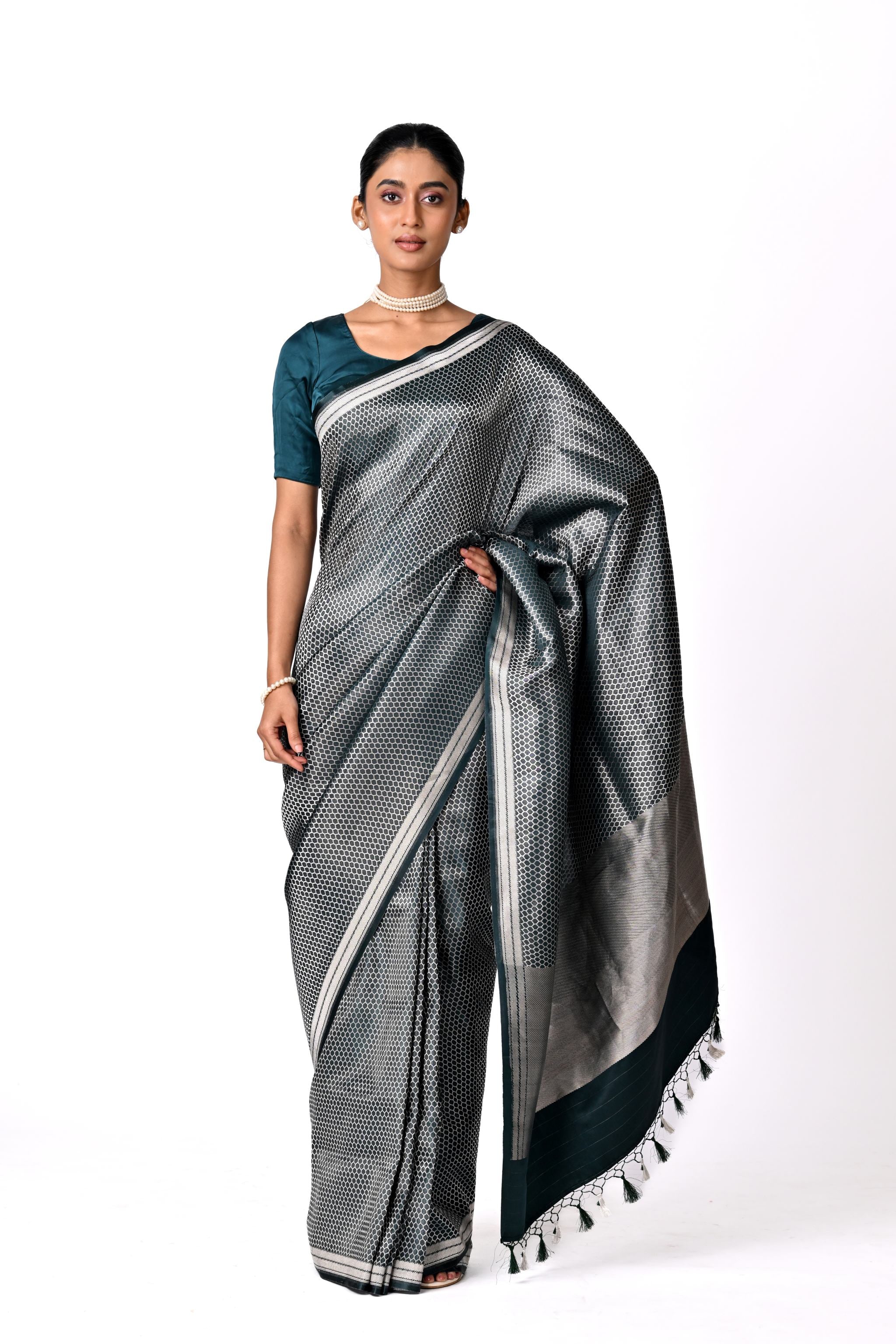 Green Benaras Brocade Silk Saree