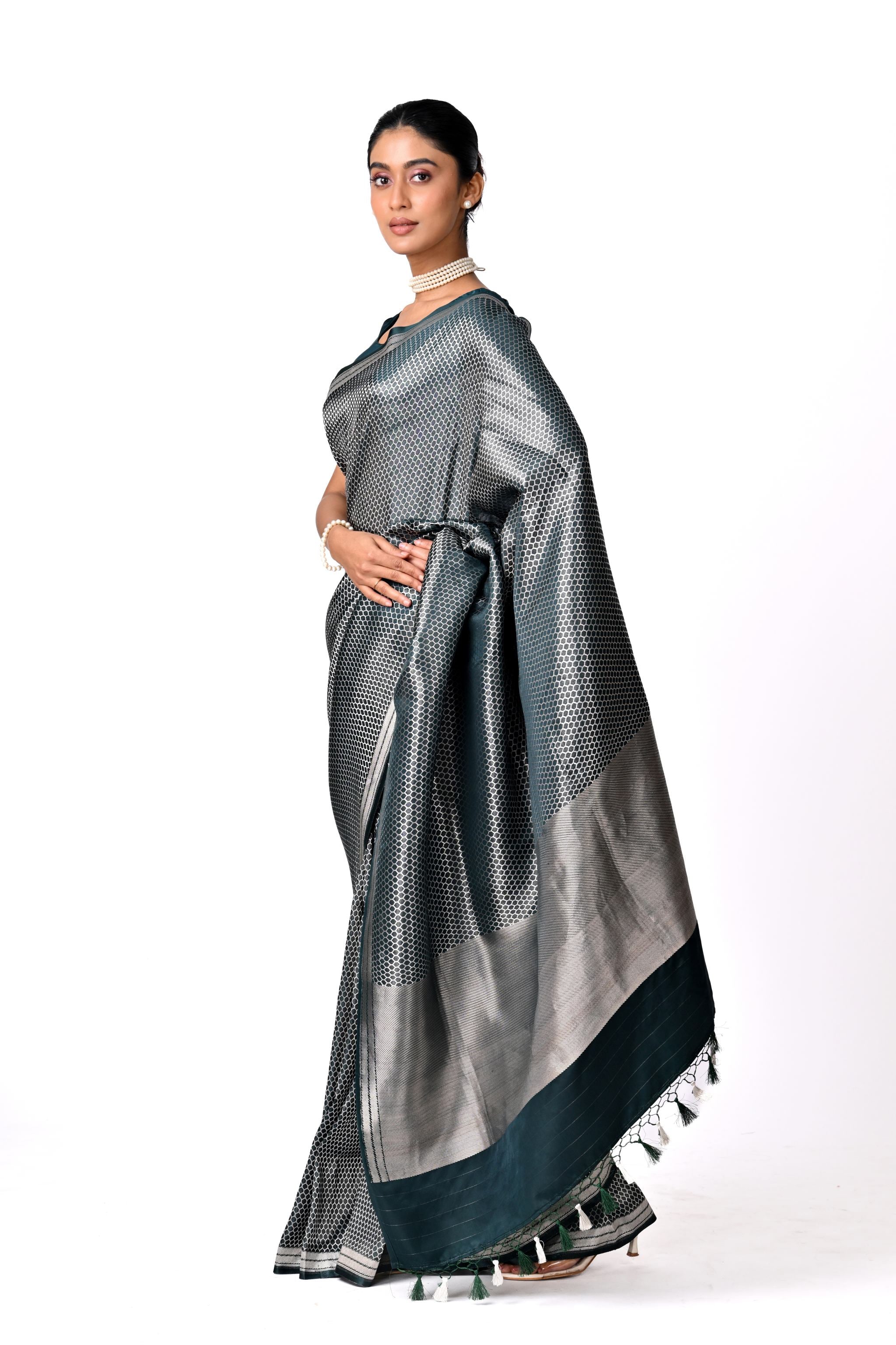 Green Benaras Brocade Silk Saree