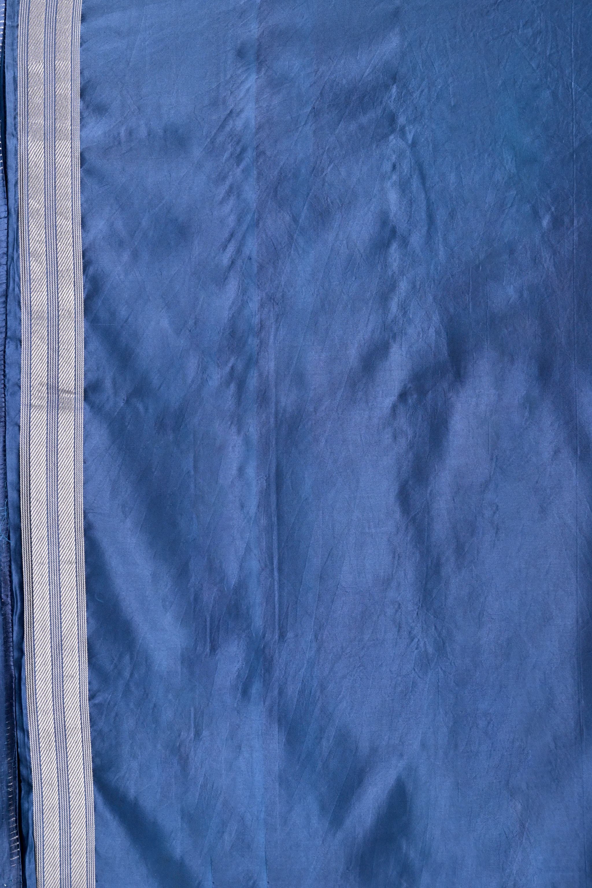 Blue Benaras Brocade Saree