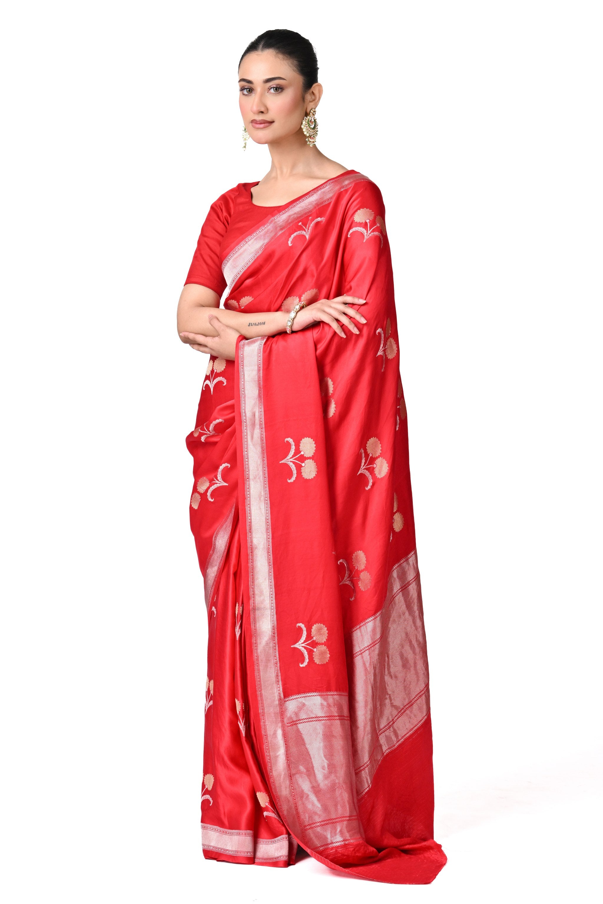 Red Handmade Banaras