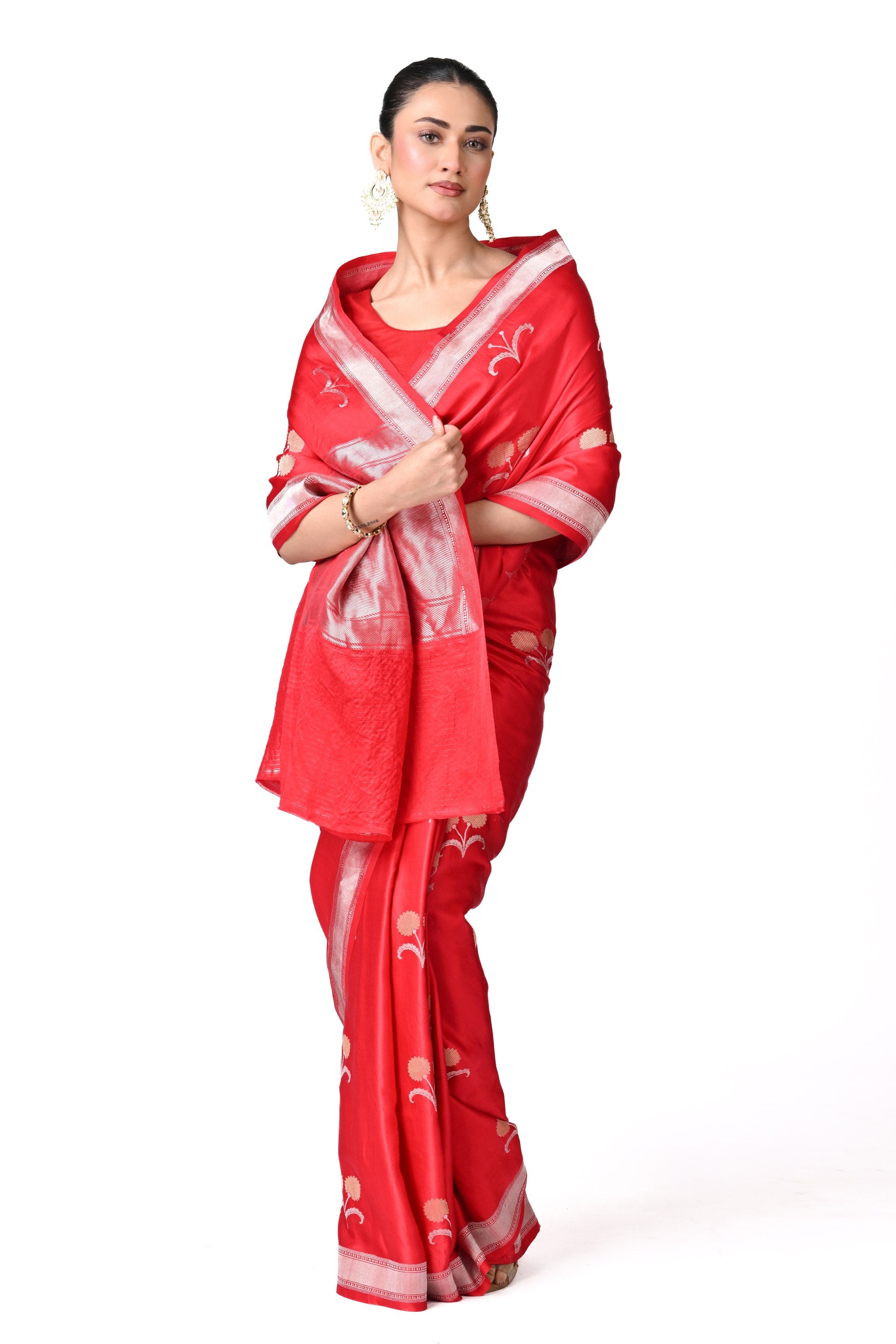 Red Handmade Banaras