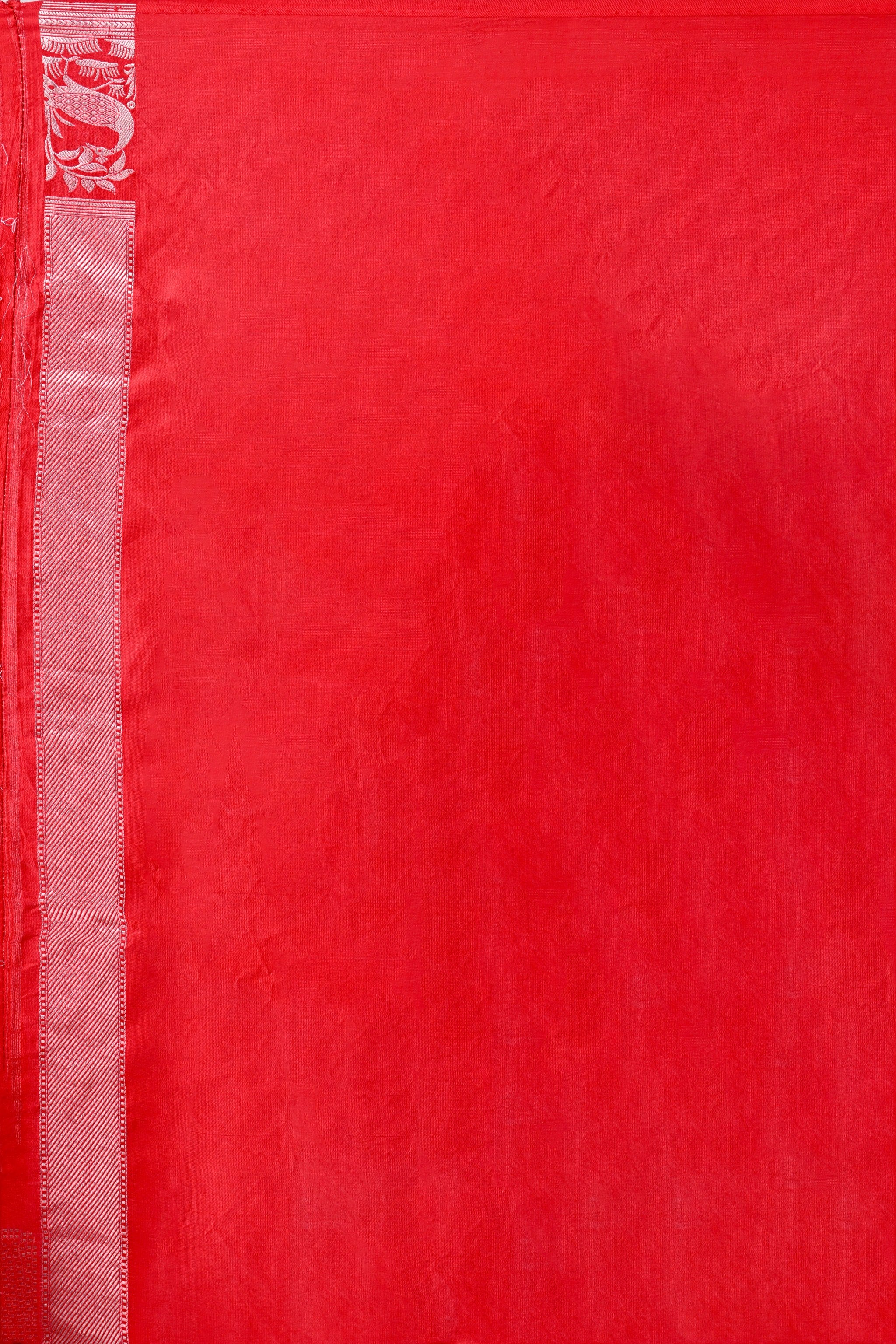 Scarlet Gajji Silk Saree with Ornate Border