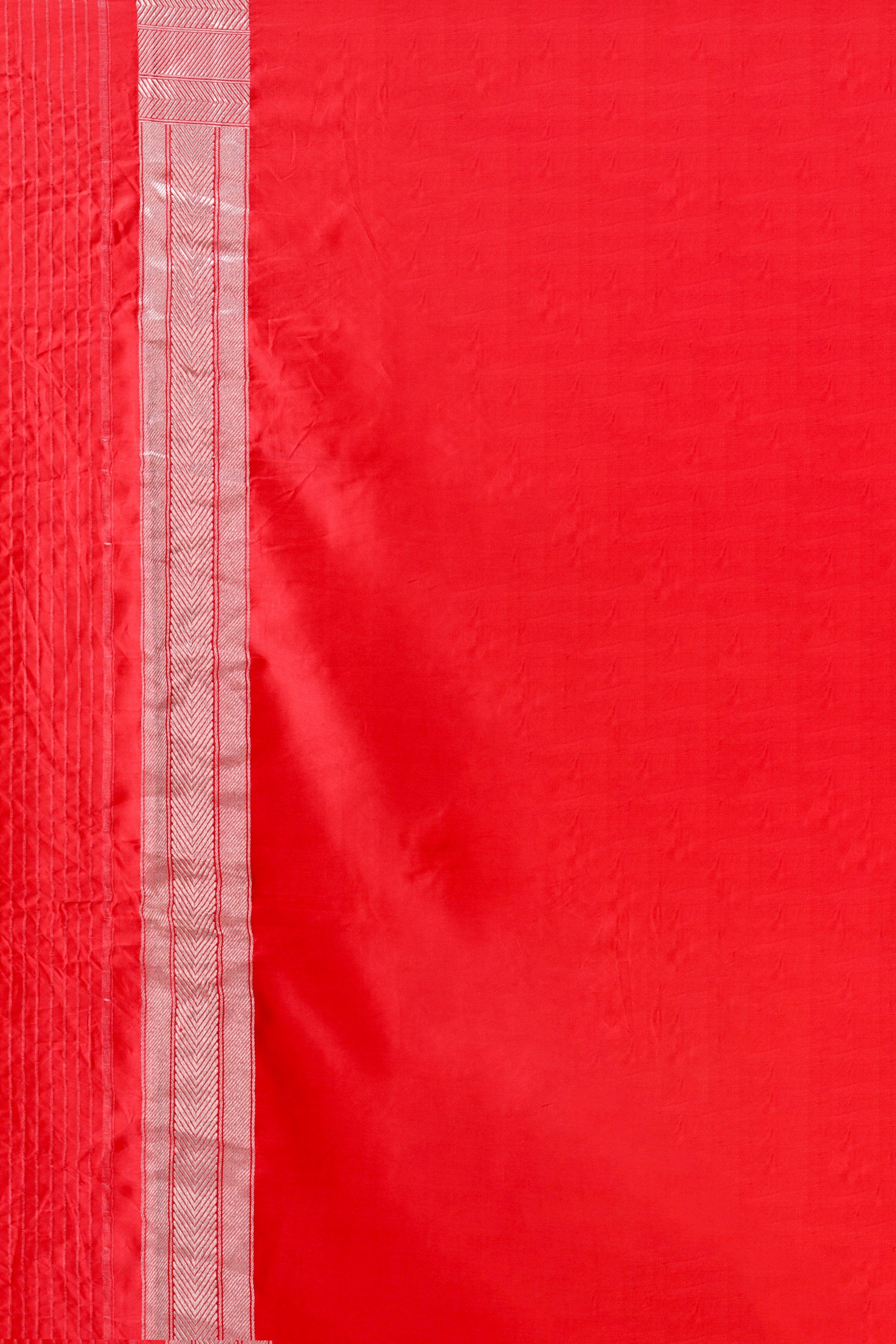 Ruby Red Handmade Banaras with Butas