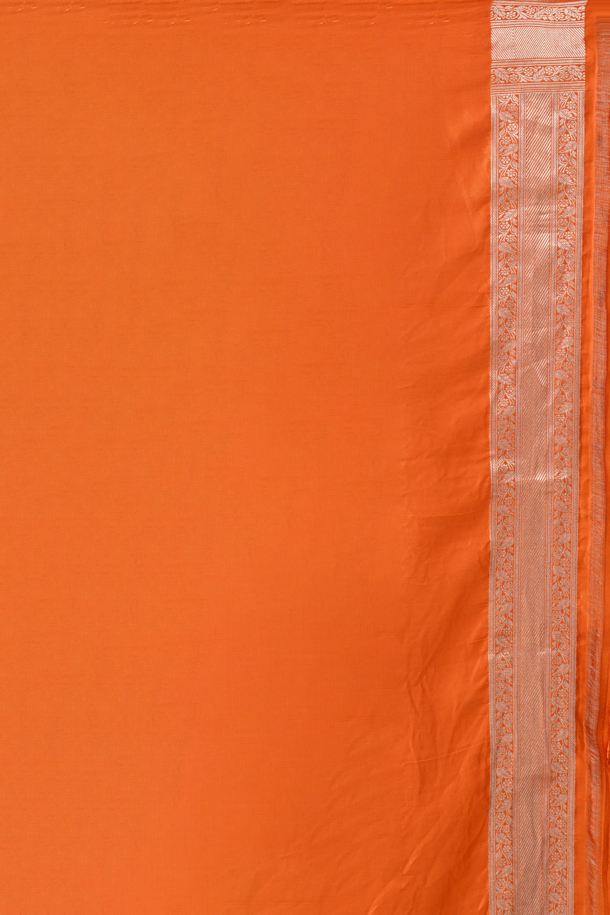 Orange Gajji Silk Saree