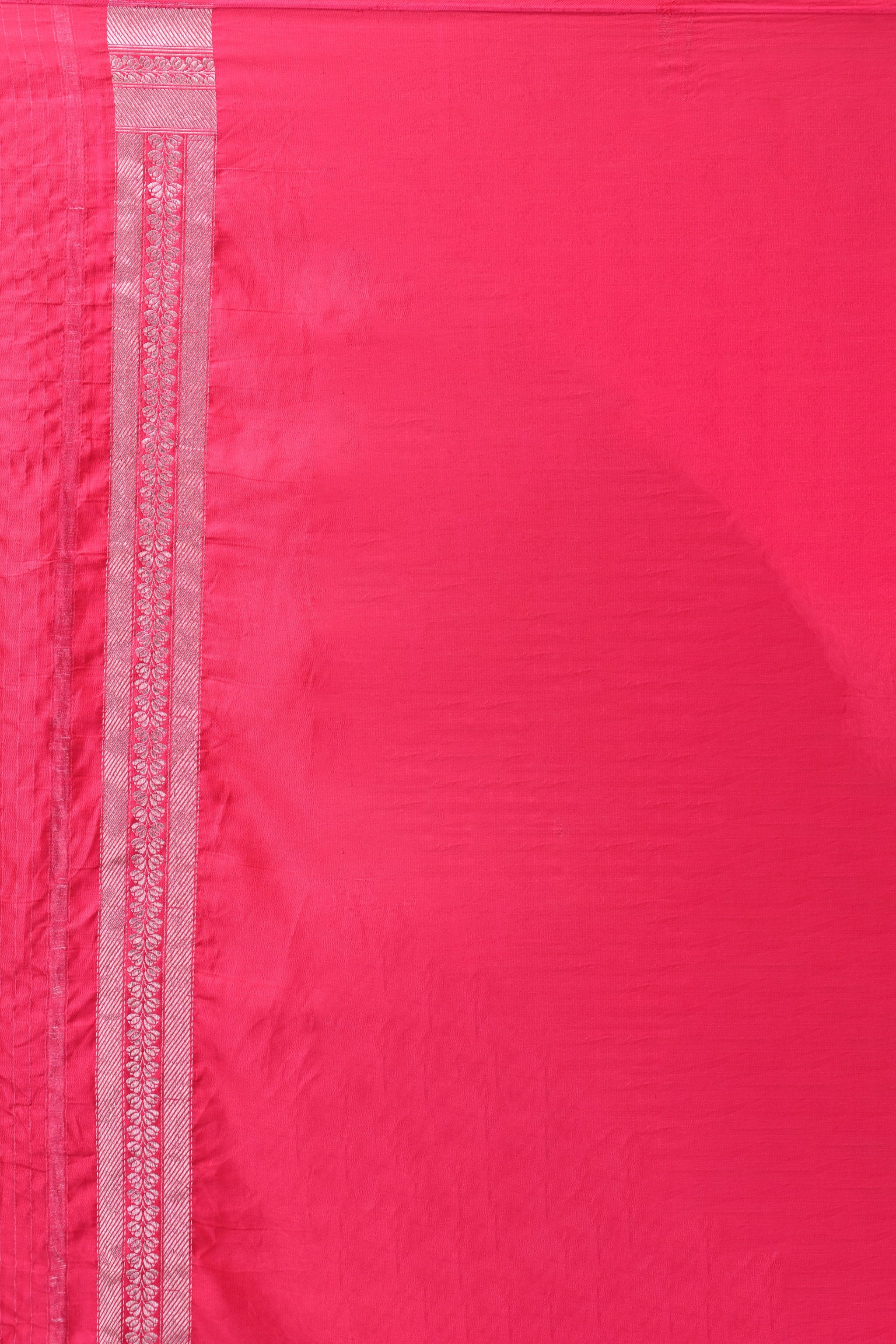 Pink Gajji Silk Saree Wave Design