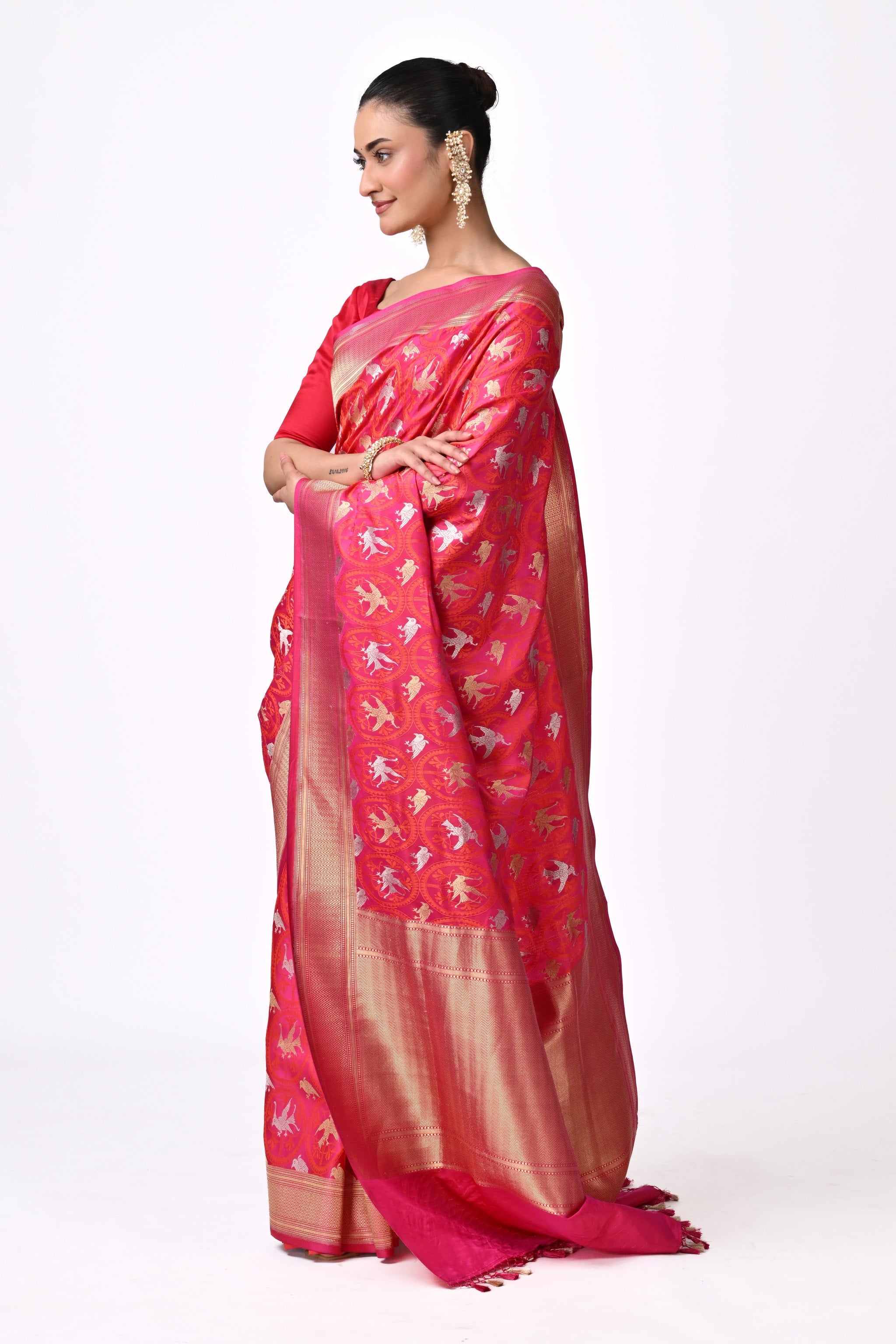 Couture Ektara Tanchoi Bird Motif