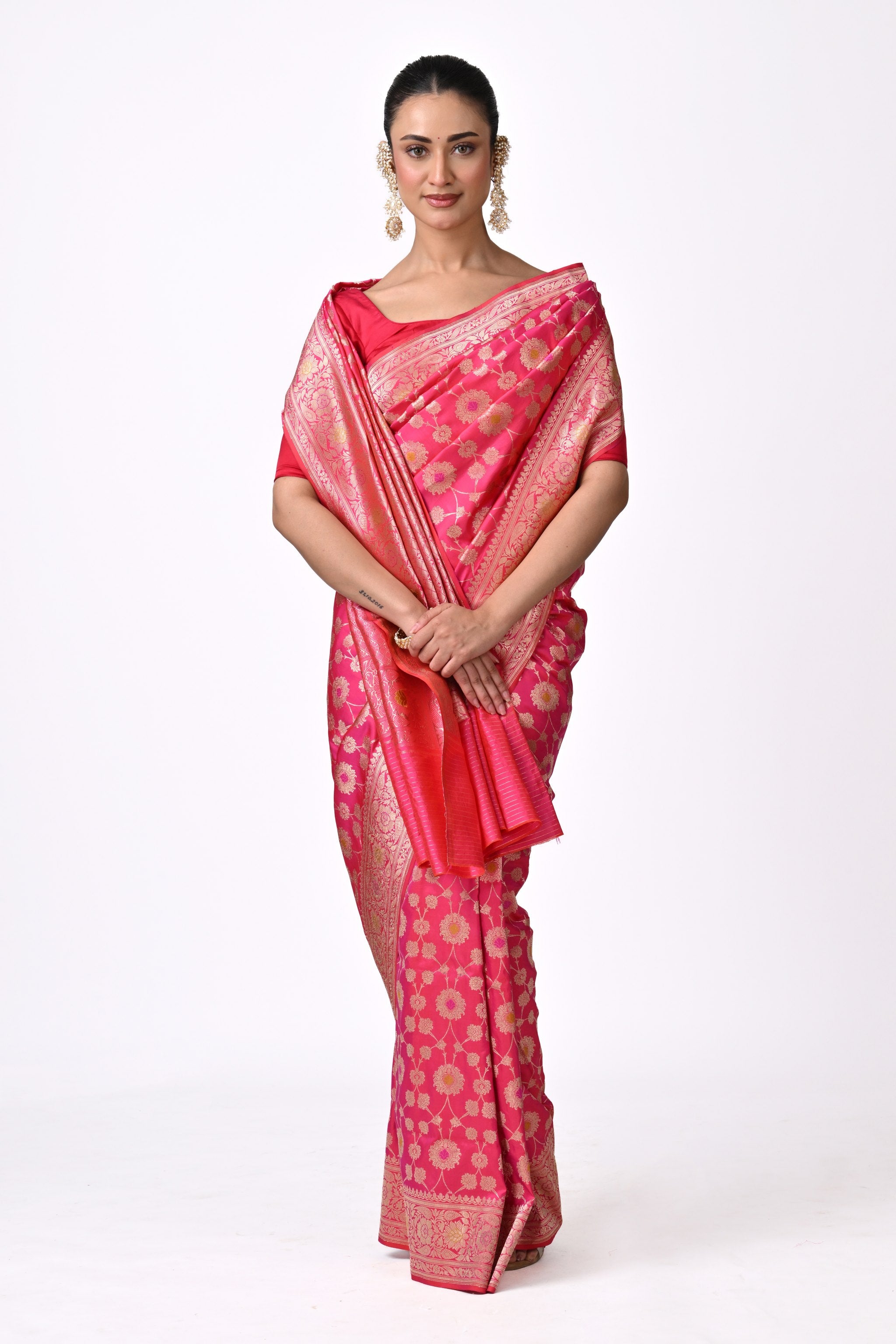 Exquisite Silk Sarees with Floral Jaal Collection