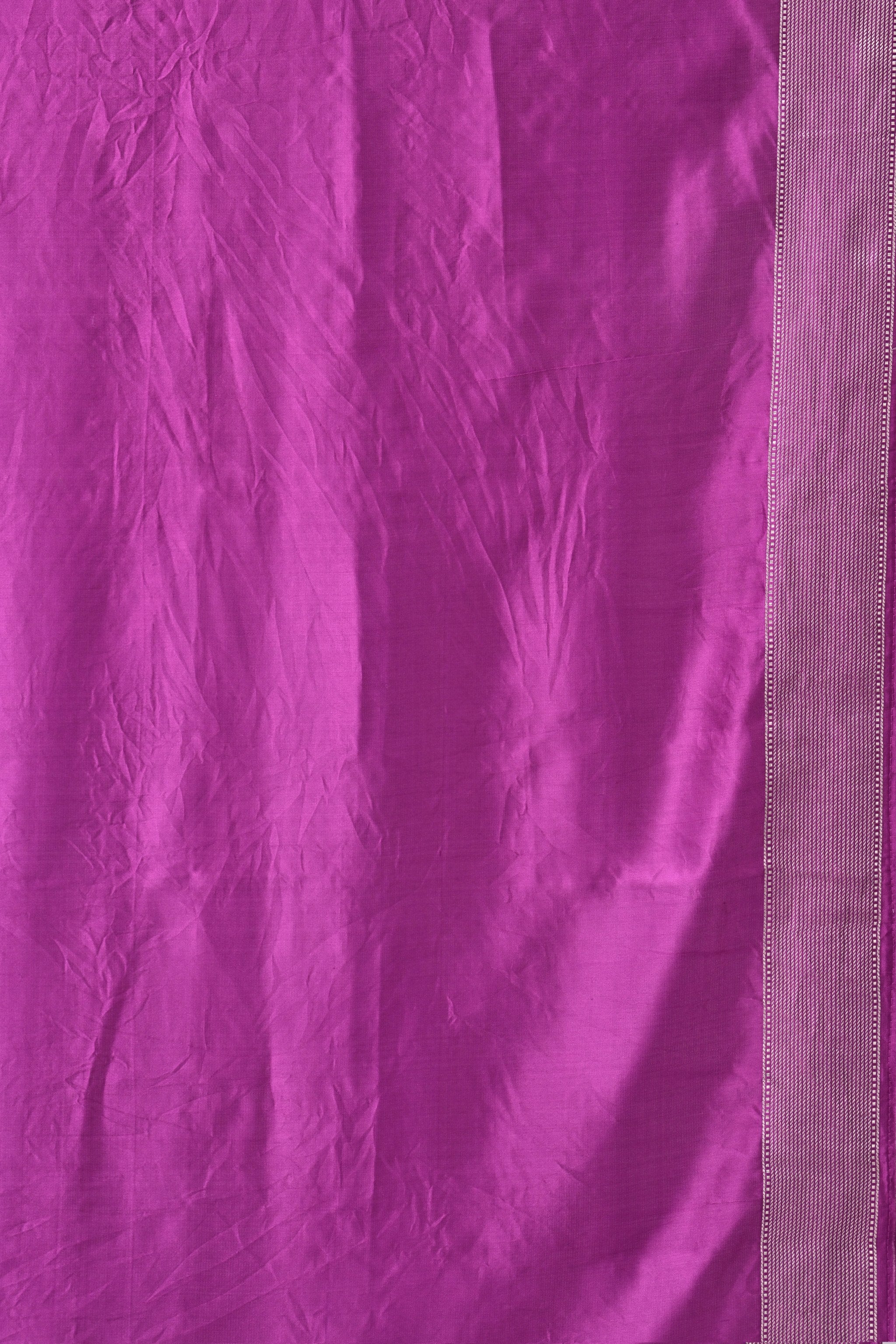 Purple Pure Katan Silk Banarasi Saree with Butis