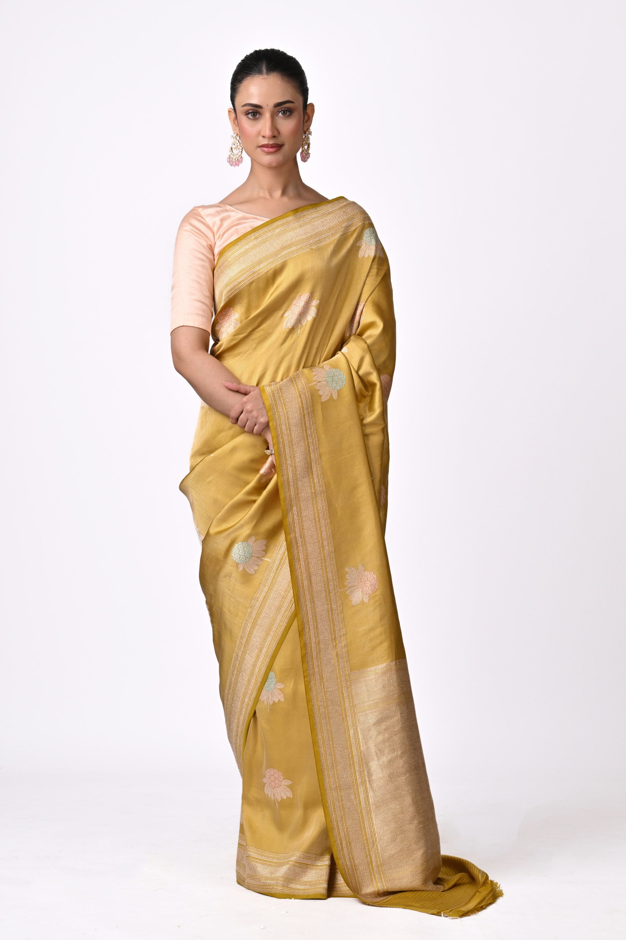 Twill Silk Meenakari Sarees