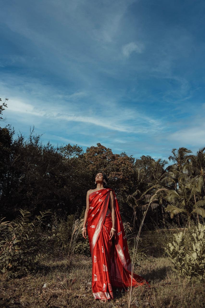 Handwoven Red Banaras