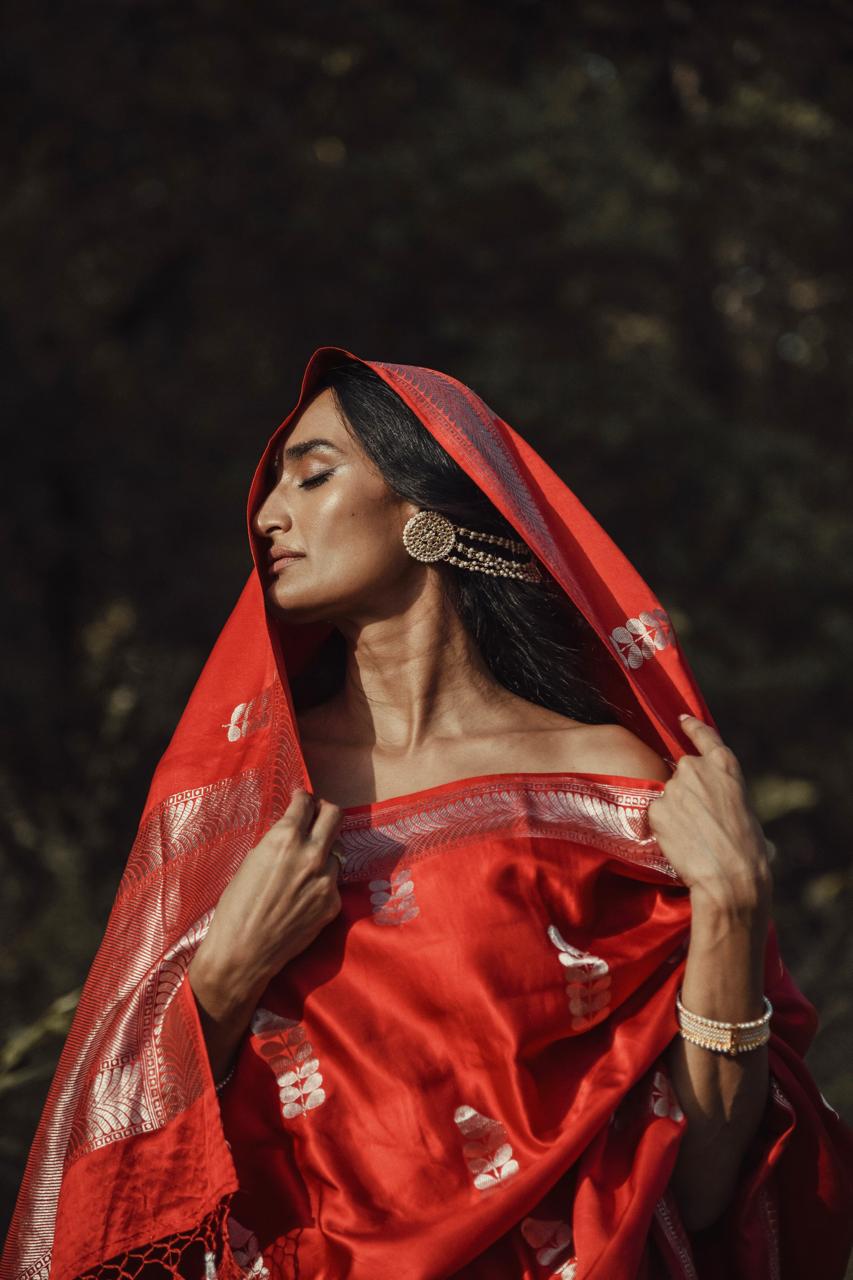 Handwoven Red Banaras