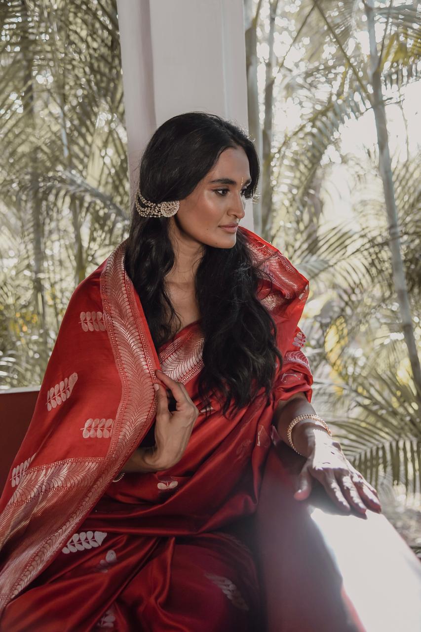 Handwoven Red Banaras