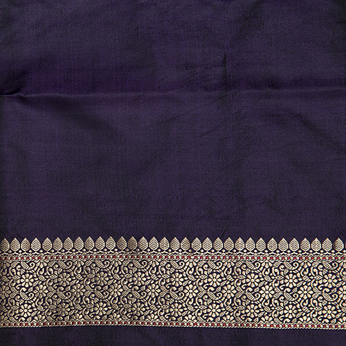 Ink blue tissue silk tanchoi saree - Handmade Banarasi Saree, Pure ...